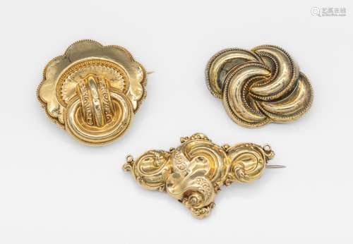 Lot 3 Biedermeier brooches