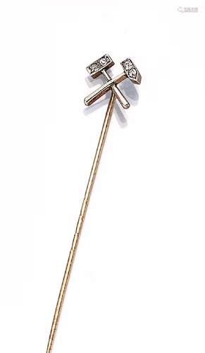 14 kt gold diamond-pin