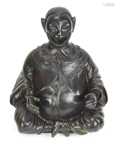Bronze Chinese Laughing Buddha Statue