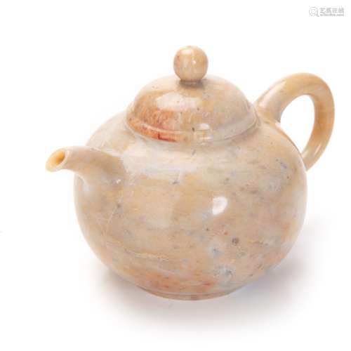 JAPANESE CARVED STONE TEAPOT