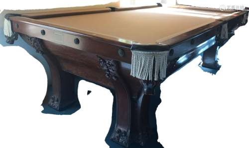 1896 Brunswick 9' Pfister table.