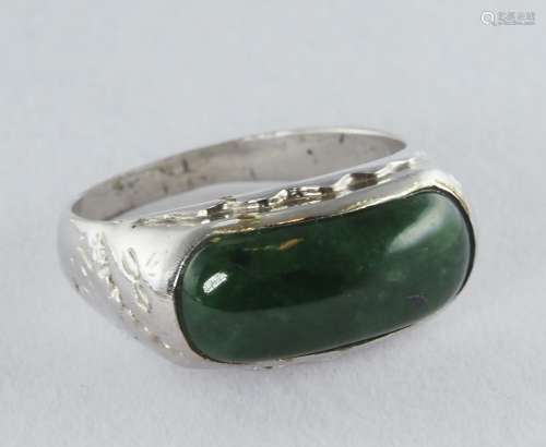 Natural jadeite ring