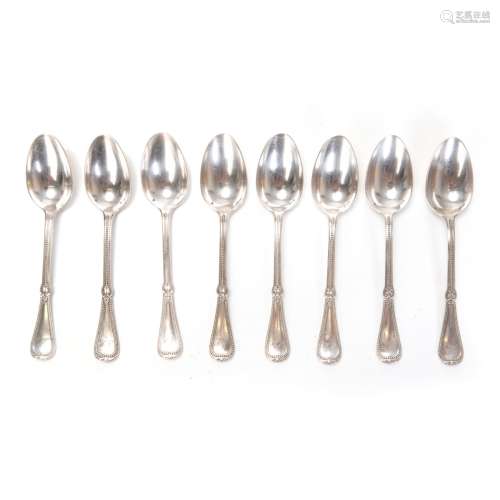 GROUP OF EIGHT CHRISTOFLE SILVERED SPOON