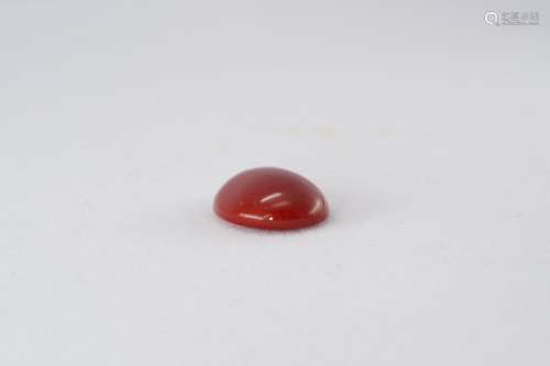 Natural aka red coral oval shape ornament