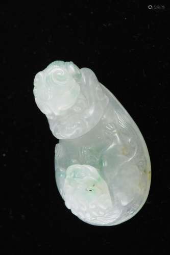 Natural icy jadeite ornament