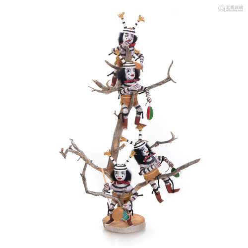 HOPI KACHINA DOLLS CLOWNS (KOSHARE) TREE