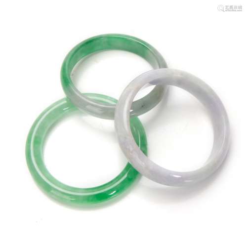 JADE BANGLE TRIO (one certified)