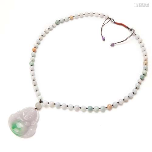 JADE BEAD PENDANT NECKLACE