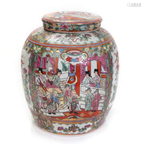 CHINESE FAMILLE ROSE MANDARIN JAR