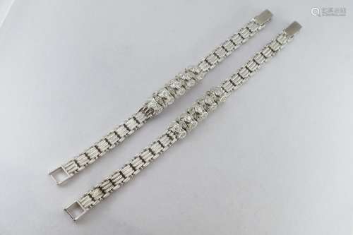 A pair of diamond bracelet