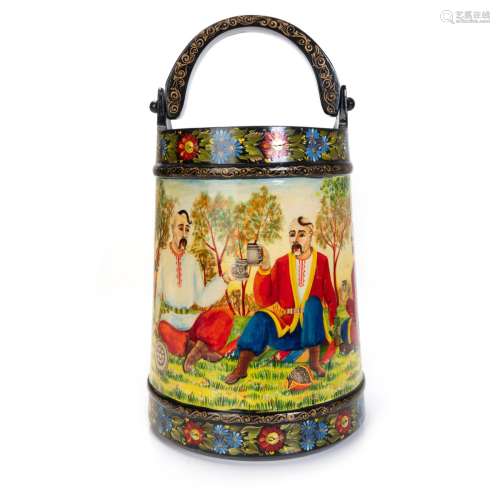 PAINTED RUSSIAN BUCKET