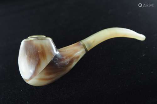 Natural agate smoking pipe