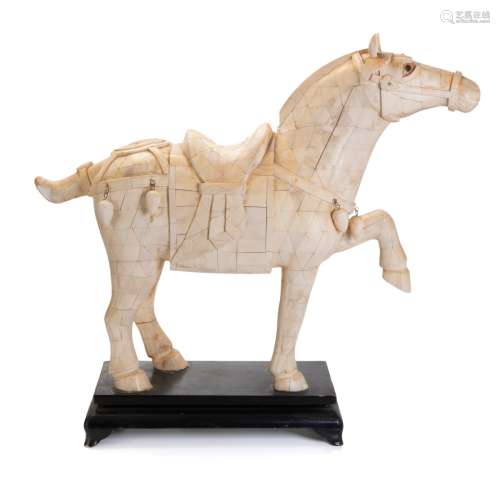 CHINESE TANG STYLE BONE COVERED HORSE