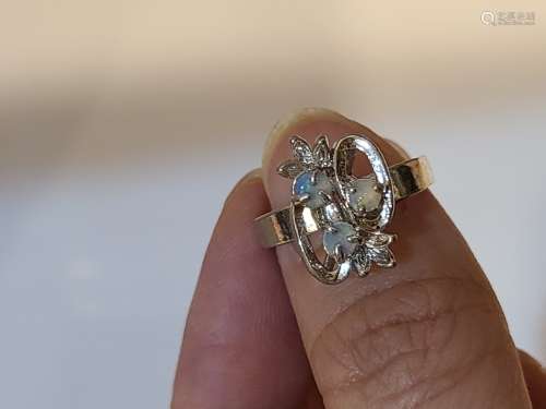 Natural opal ring