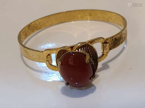 Natural agate bangle