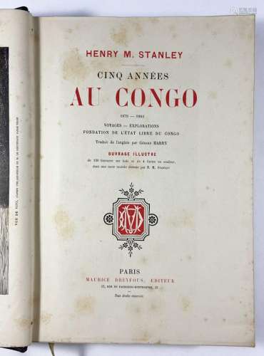 Stanley, Henry M.<br />
Cinq années au Congo<br />
Paris, Ma...
