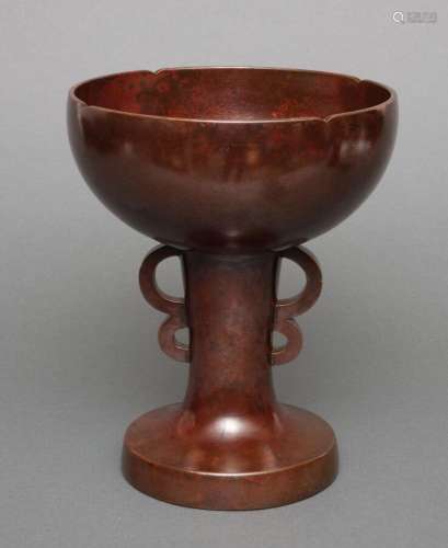 Vase en bronze - Nakajimi Yasumi (1905 - 1986). <br />
Bronz...