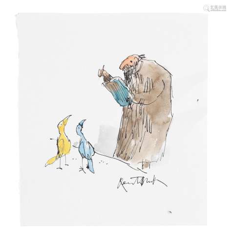 Sir Quentin Blake (British, born 1932) Sage with Birds No.1 ...