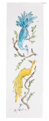 Sir Quentin Blake (British, born 1932) Birds in Yellow and B...