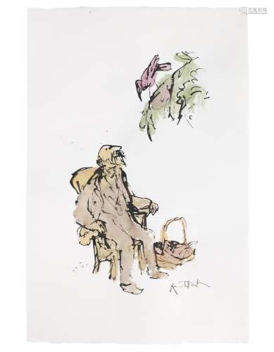 Sir Quentin Blake (British, born 1932) An Old Man and a Bird...