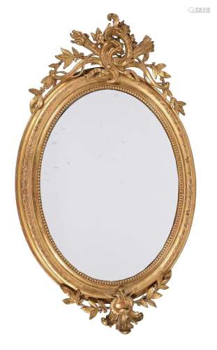 A GILTWOOD AND GESSO WALL MIRROR, POSSIBLY FRENCH, MID 19TH ...