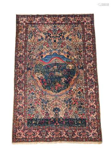 A LAVAR KIRMAN CARPET, approximately 234 x 132cm