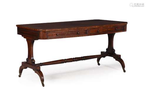 A GEORGE IV MAHOGANY LIBRARY TABLE, CIRCA 1830