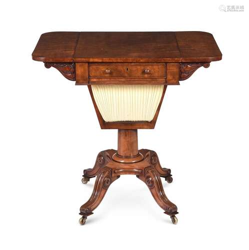 A GEORGE IV LABURNUM WORK TABLE, CIRCA 1830