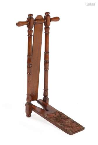 A MAHOGANY BOOTJACK, FIRST HALF 19TH CENTURY