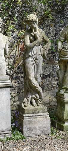 A RECONSTITUTED STONE FIGURE OF PERSEPHONE, LATE 20TH CENTUR...