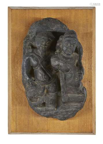 A Gandhara grey schist sculpture