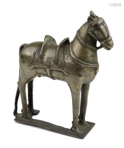 A bronze model of a horse