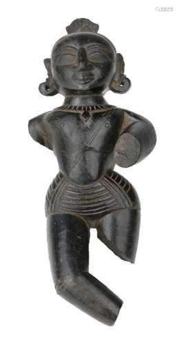 A Jain black stone fragmentary figure