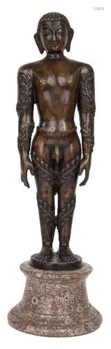 A bronze sculpture of the Jain hero Bahubali