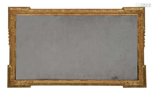 A GILT GESSO WALL MIRROR, IN 18TH CENTURY STYLE, 19TH CENTUR...