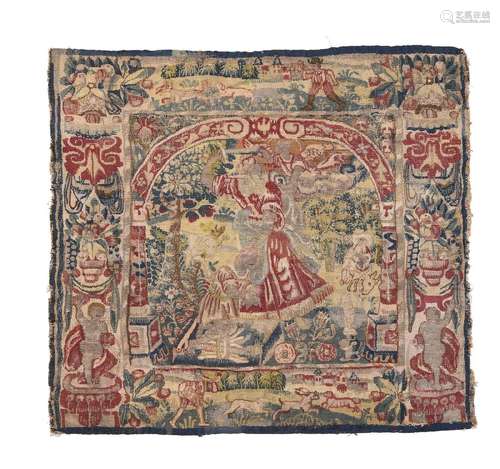 A NEEDLEWORK CUSHION COVER, CIRCA 1620-50