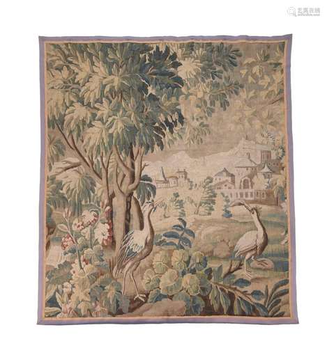 A FRENCH VERDURE TAPESTRY PANEL, LATE 17TH/EARLY 18TH CENTUR...