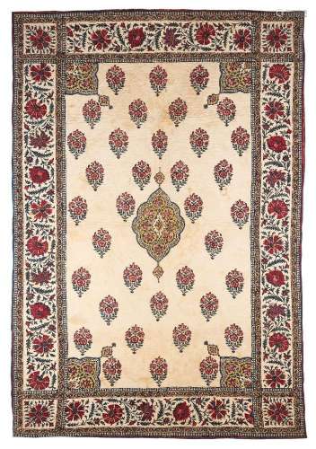 A Mughal quilted printed cotton kalamkari and a Persian prin...