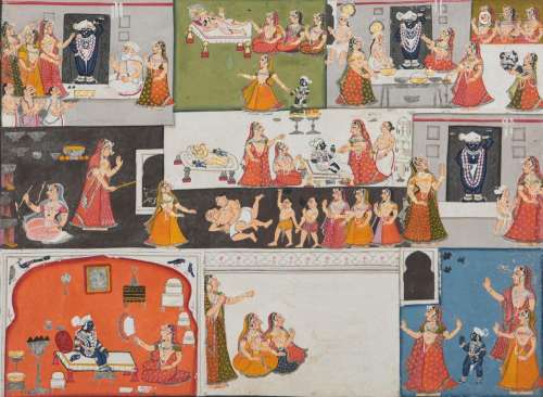 Two paintings from two series on the worship of Sri Nathji