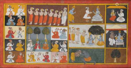 An illustration from a Bhagavata Purana series