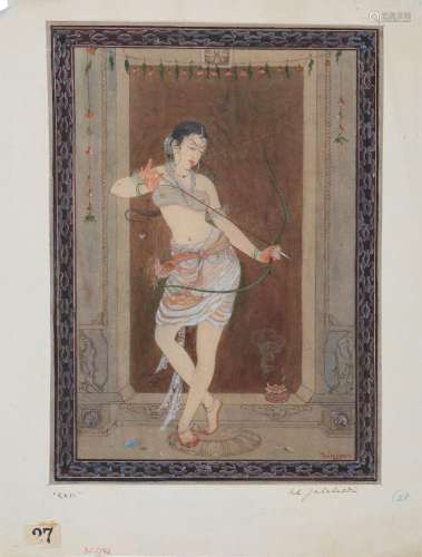 A Bengal school painting of the Goddess Rati
