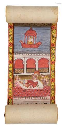 An illustrated Jain Vijnaptipatra scroll