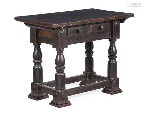 AN ITALIAN WALNUT SIDE TABLE, PROBABLY BOLOGNA, 16TH CENTURY