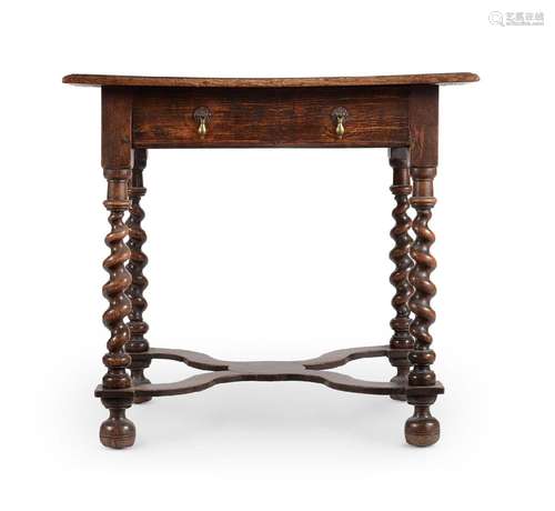 A CHARLES II OAK SIDE TABLE, CIRCA 1680