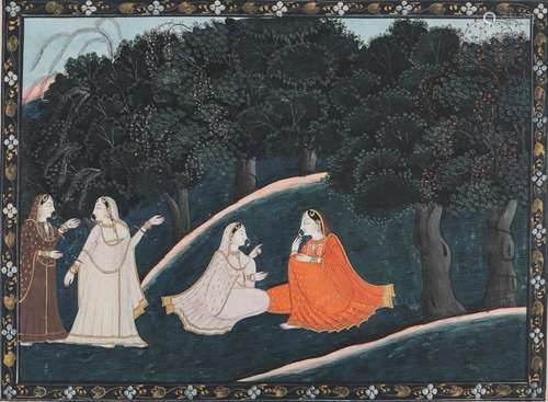 An Illustration to a Gita Govinda Series: Radha advised by h...