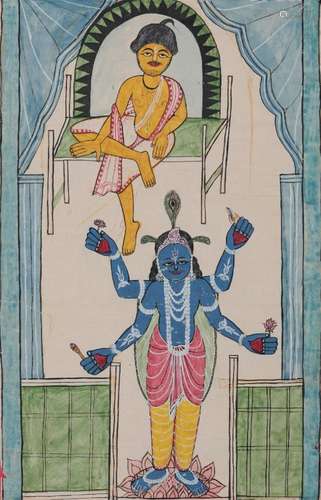 Srinathji and shrine attendant