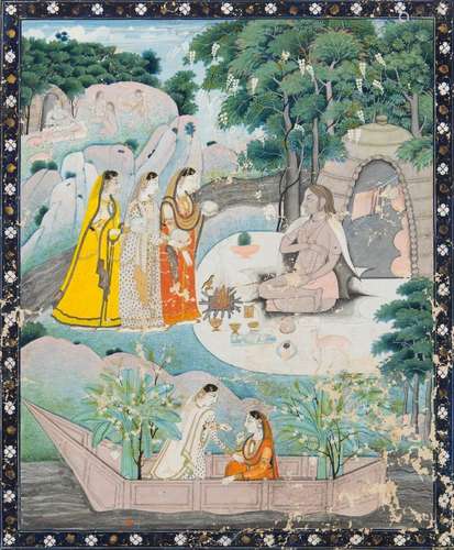 Ladies visiting a sadhu