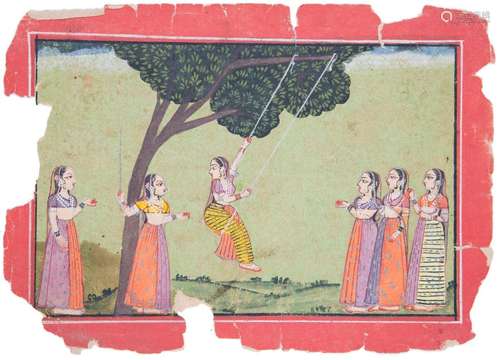 A group of six Rajasthani paintings