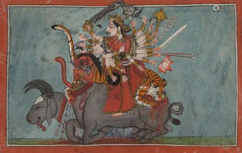 Two depictions of Durga