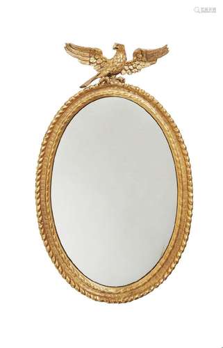 A GEORGE III GILTWOOD WALL MIRROR, CIRCA 1800